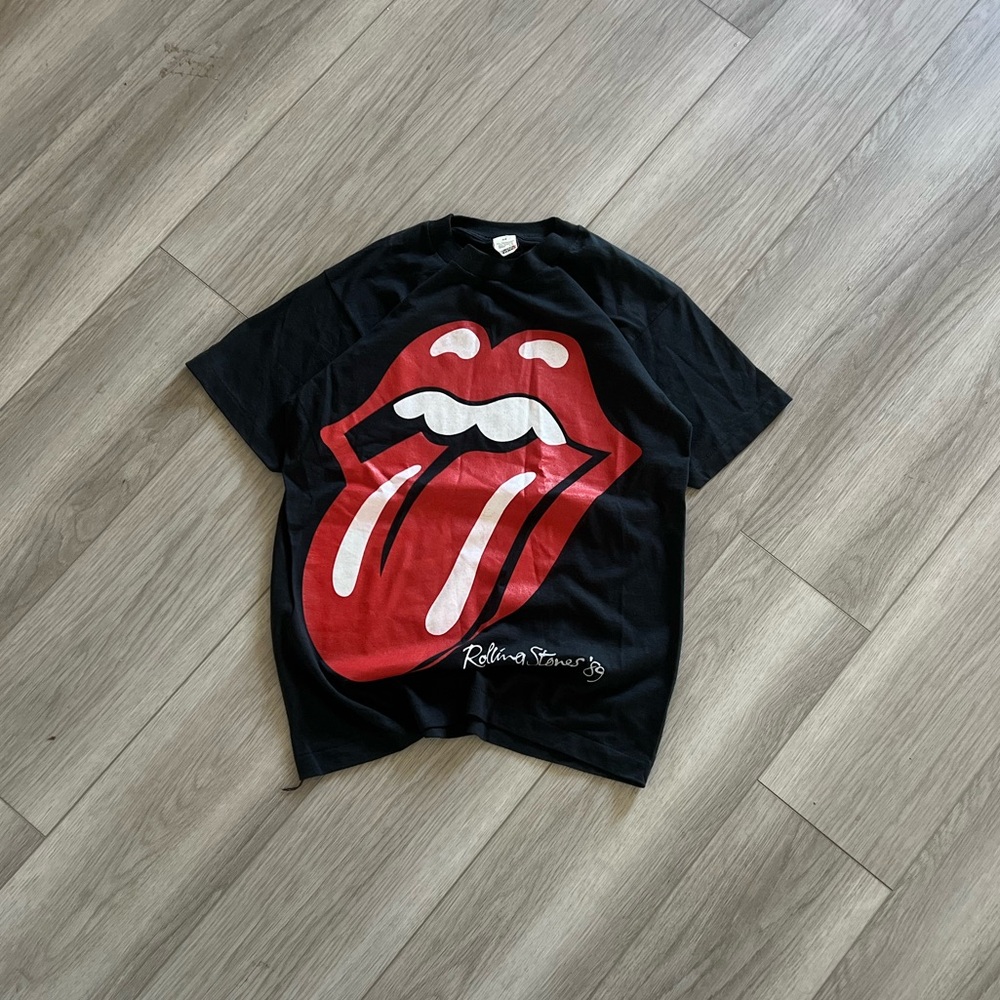 RARE VINTAGE SINGLE STITCH 1989 ROLLING STONES STEEL WHEELS CANADA TOUR SHIRT